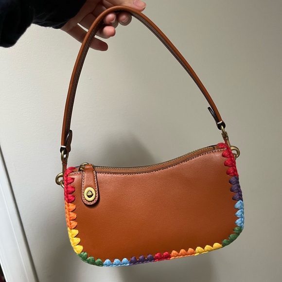 Coach Handbags - Coach Swinger 20 with Rainbow Crochet (LIMITED EDITION)